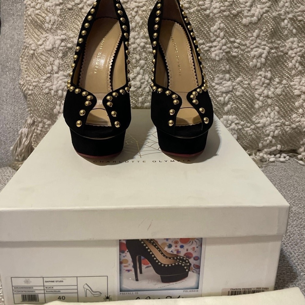 Brand New Charlotte Olympia heels “Daphne Studs”.
